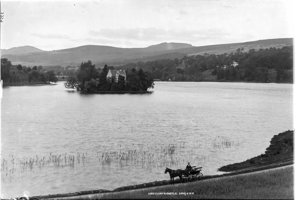 Old photograph of Loch of Clunie