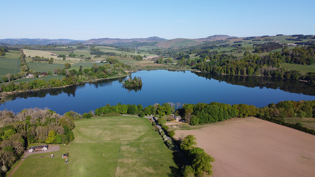 Drone view of Loch of Clunie